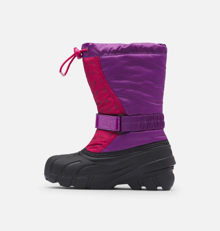 Kids Snow Boots Purple/Black - Sorel Disney X Youth Flurry™ Frozen 2 –Anna Edition - 920587-RMZ